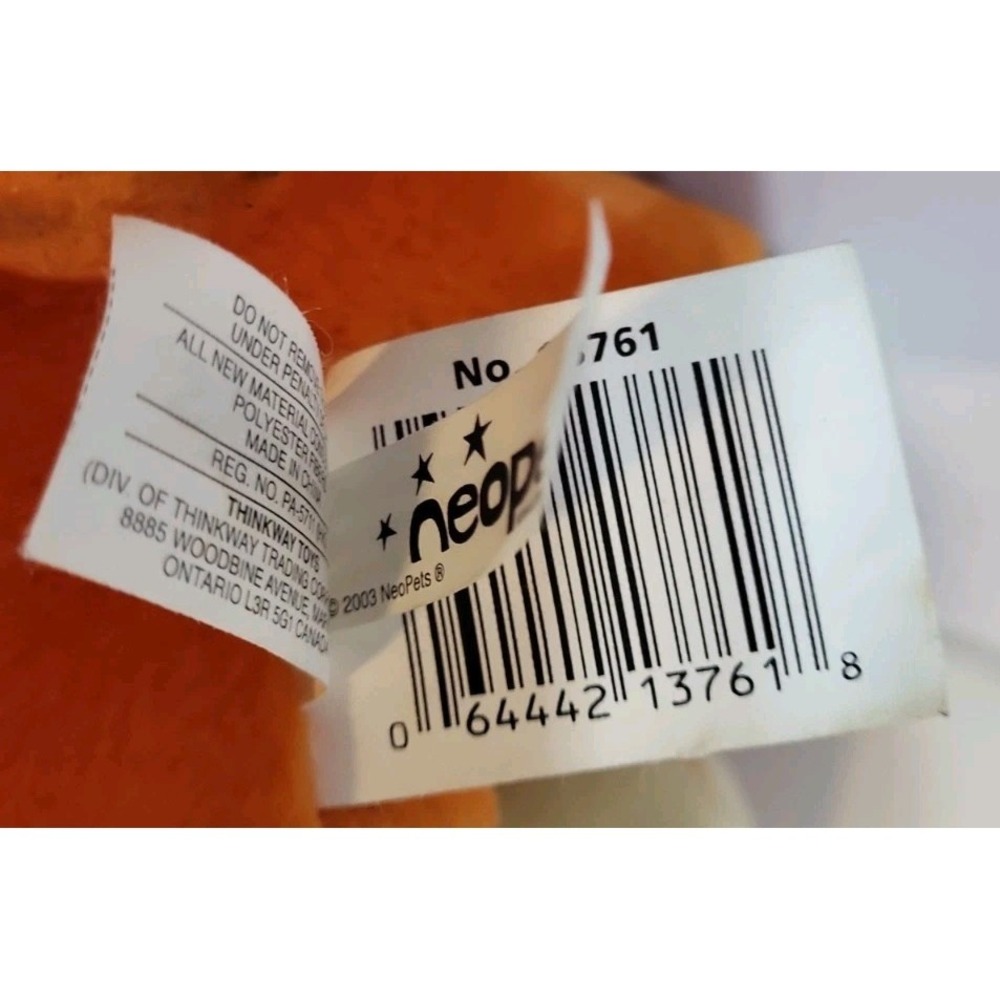 Vintage Neopets Interactive Talking Orange Kougra Tiger Plush - Picture 9 of 13